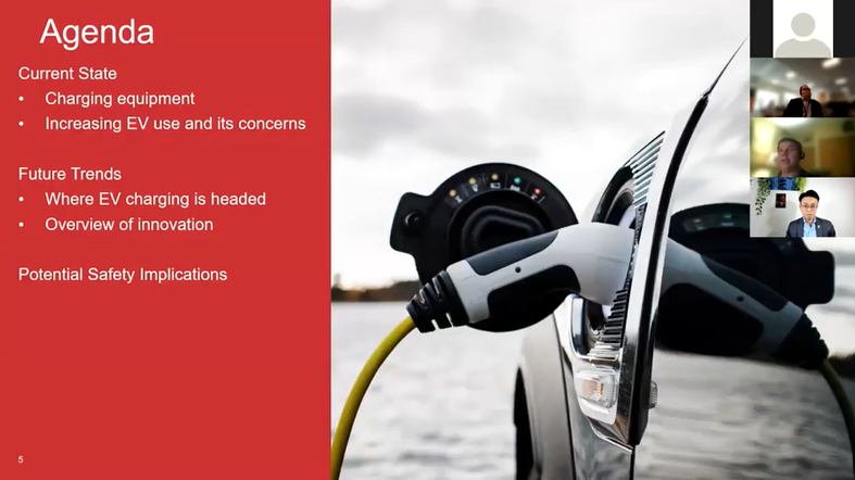 Screenshot of Presentation on EV Charging Systems