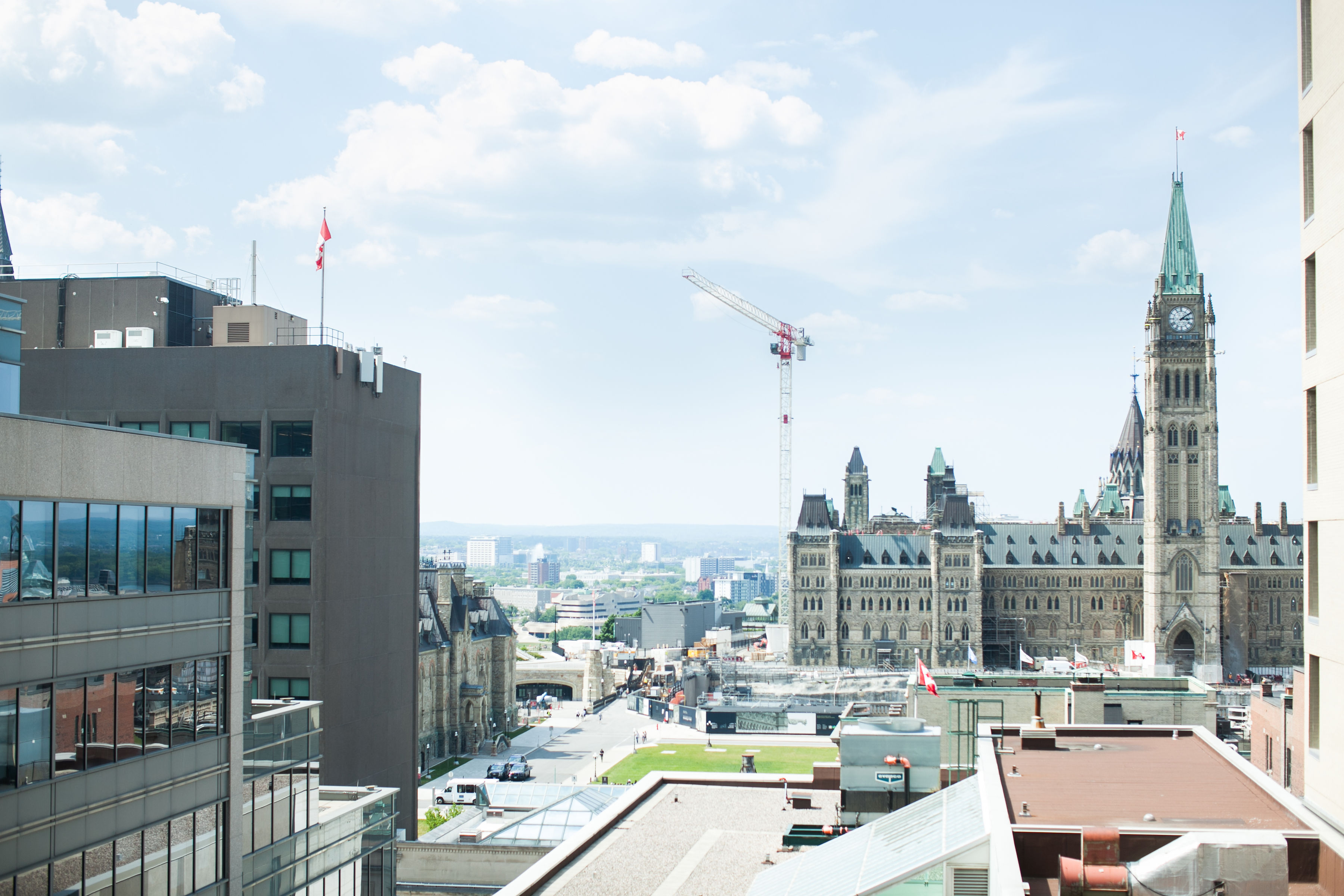Canada's Parliament Hill area as viewed from the ULSE office in Ottawa, Ontario