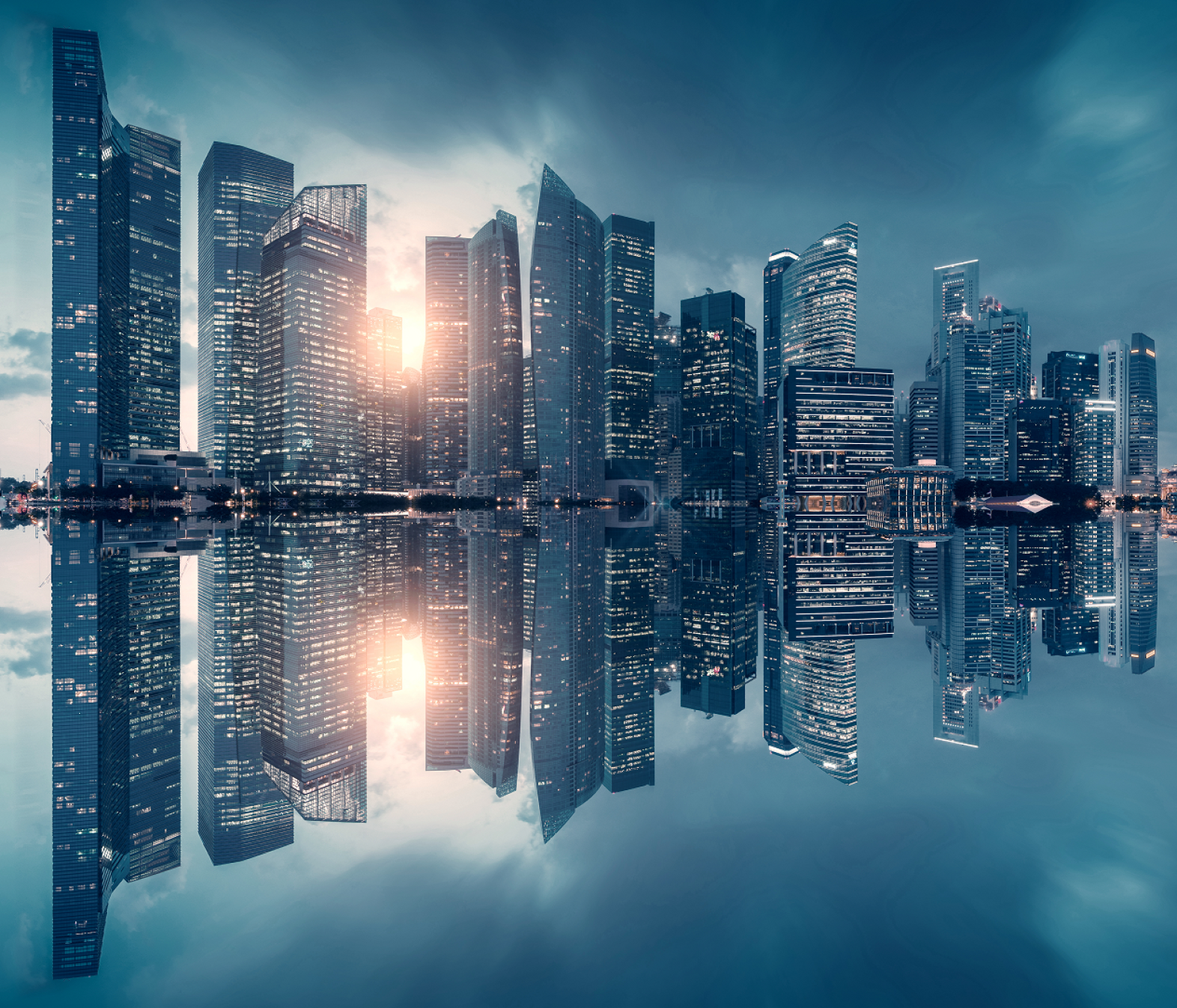  Singapore skyline at night