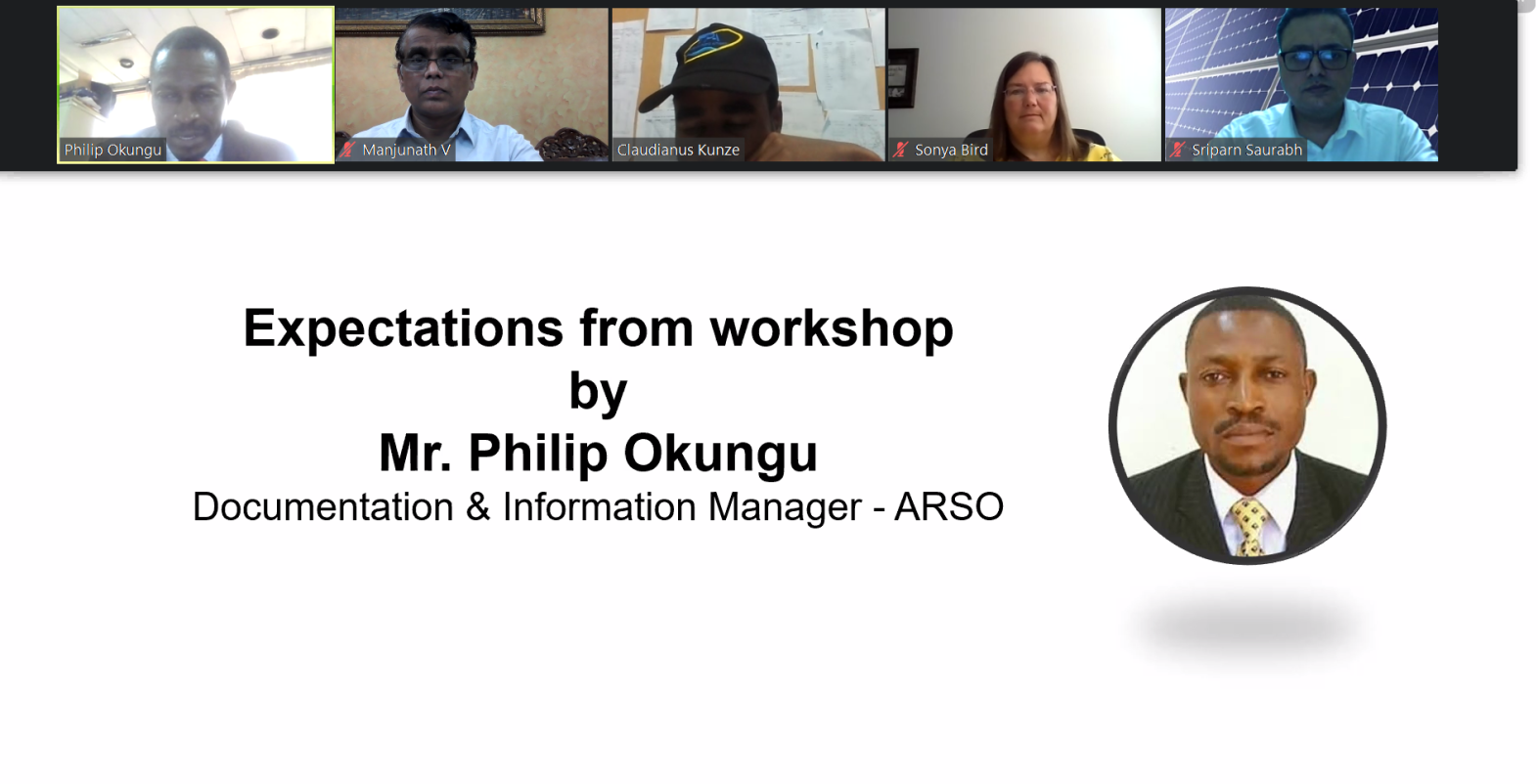 Screenshot from Virtual Meeting