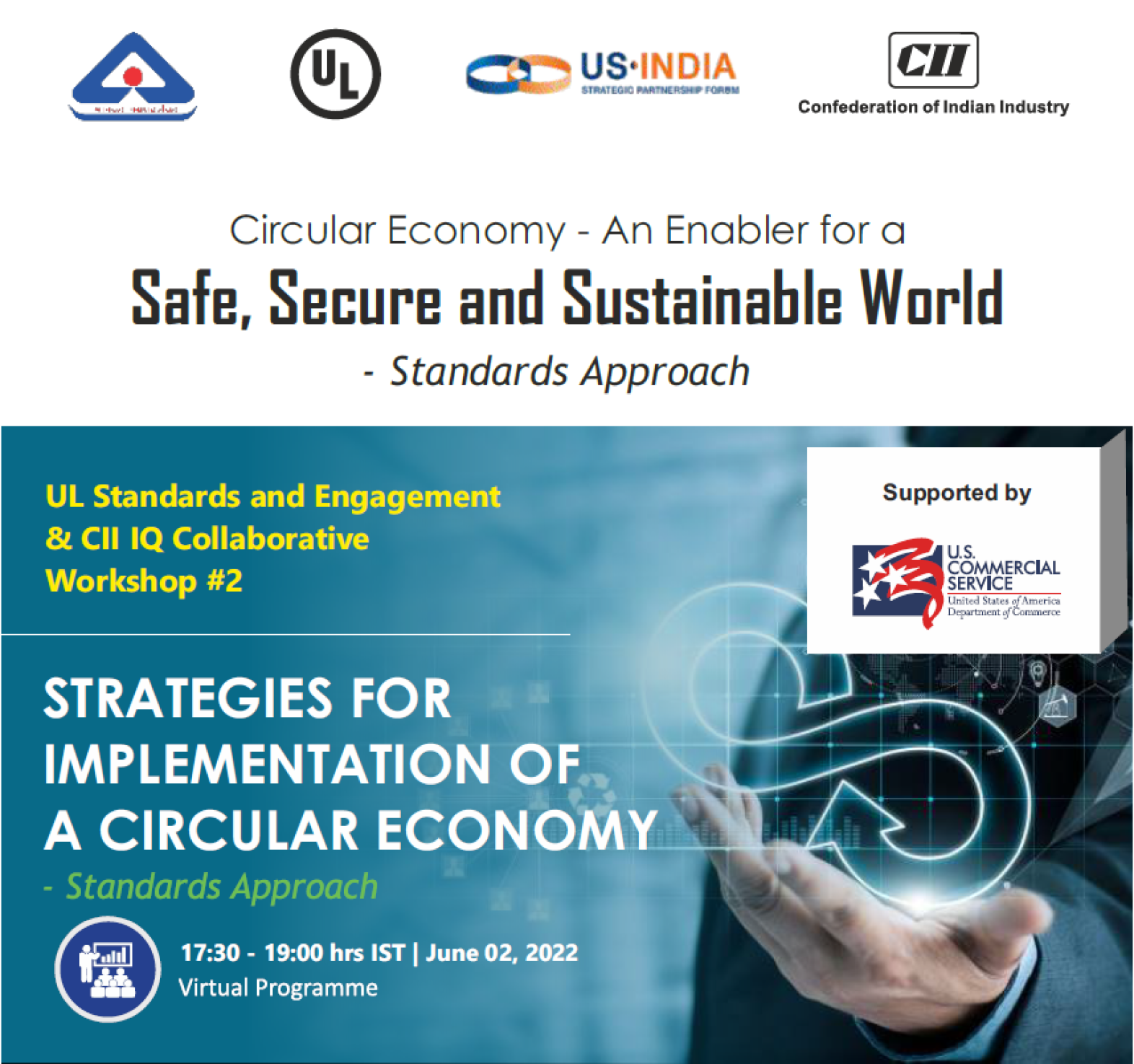 flyer for circular economy webinar on June 2