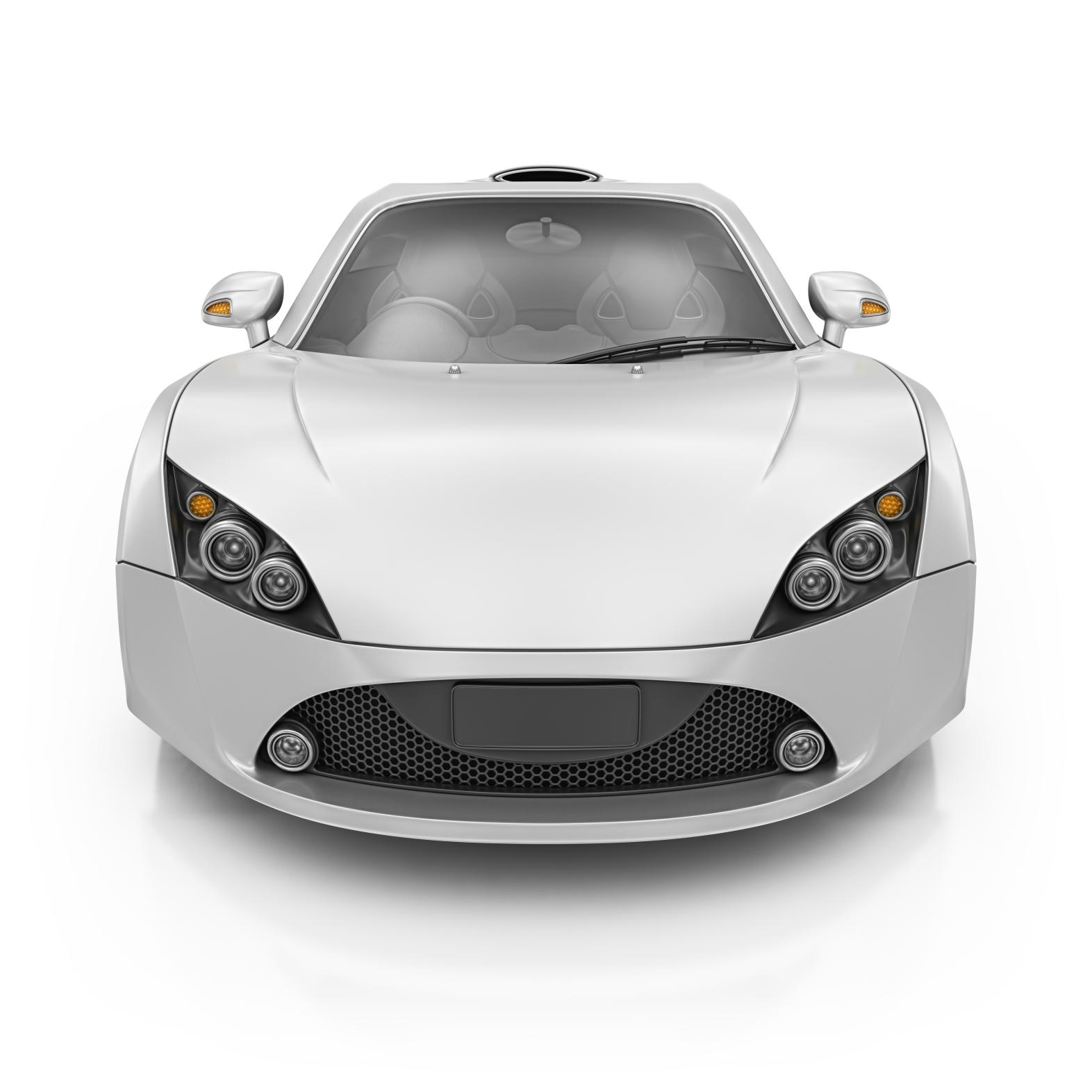 A white modern sports car