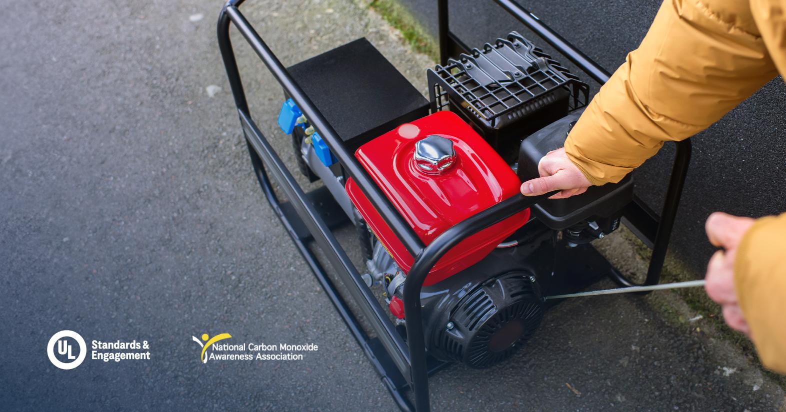 A person is using their hand to operate a generator.