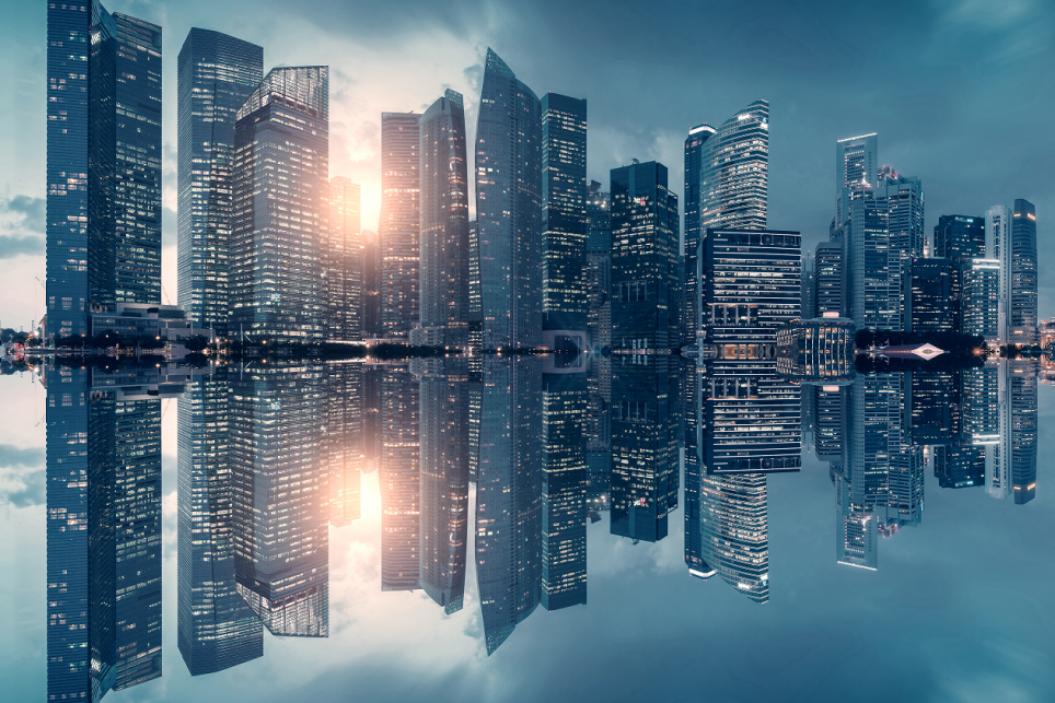  Singapore skyline at night