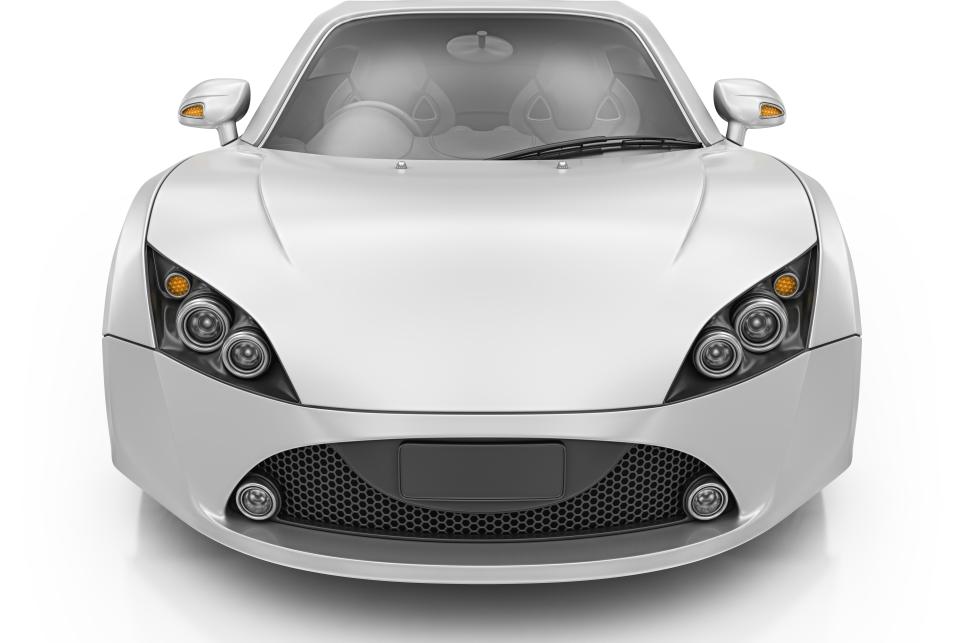 A white modern sports car