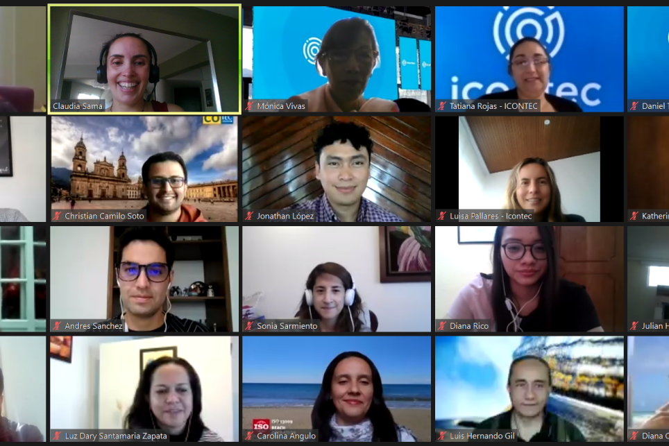 Participants in the UL Standards & Engagement joint virtual webinar with L'Instituto Colombiano de Normas Tecnicas y Certificacion