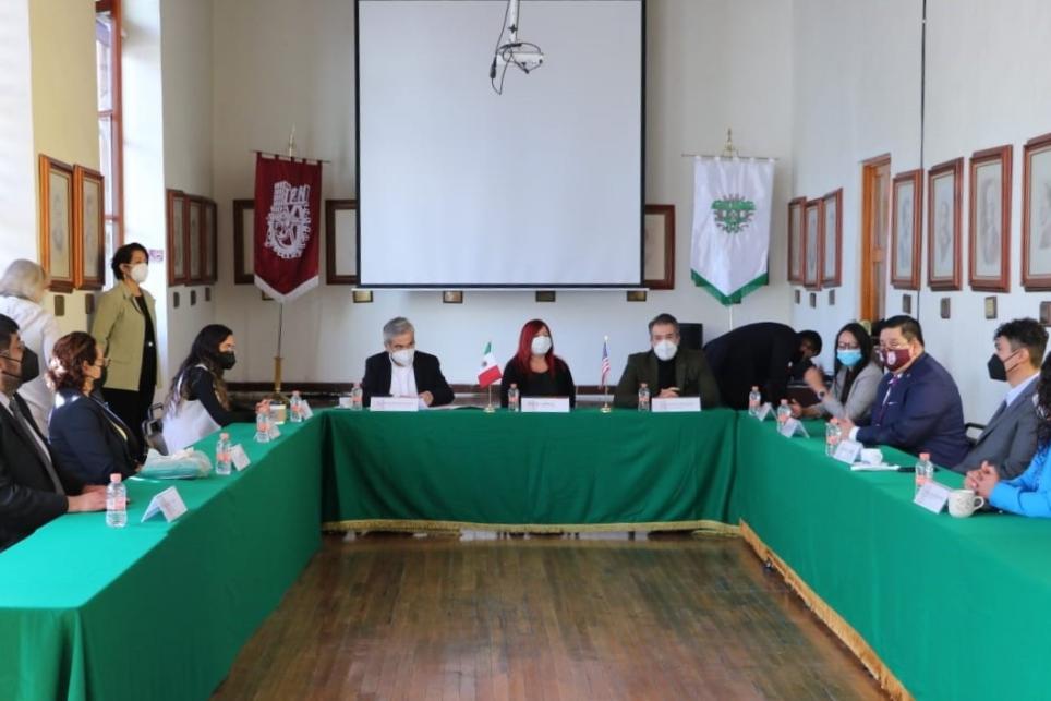 MOU Signing with Maria Iafano, international standards manager at Underwriters Laboratories and Mexico’s National Polytechnic Institute (IPN)