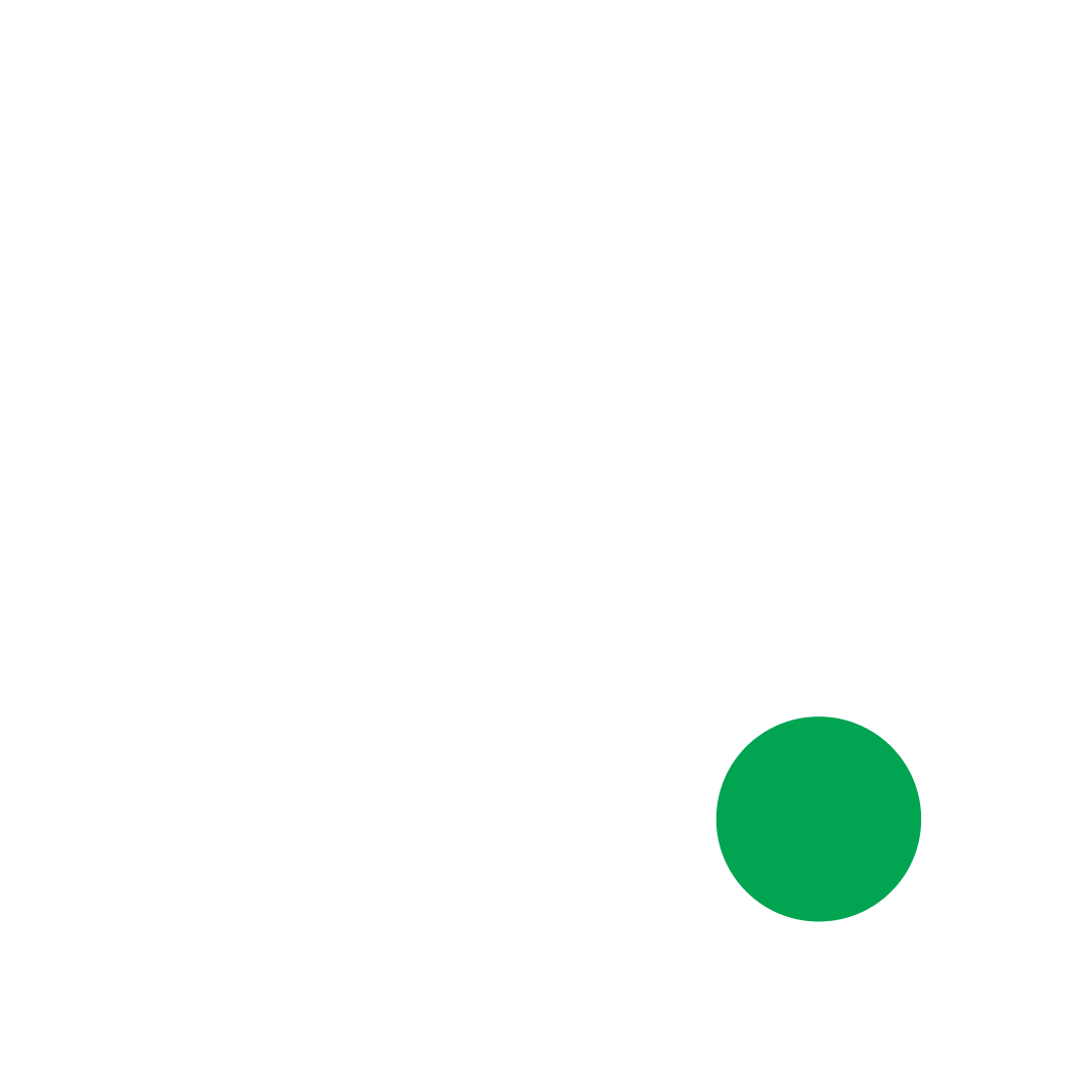 A simplified calendar icon with a green circle marking a date in the lower right corner, indicating a highlighted or important event.