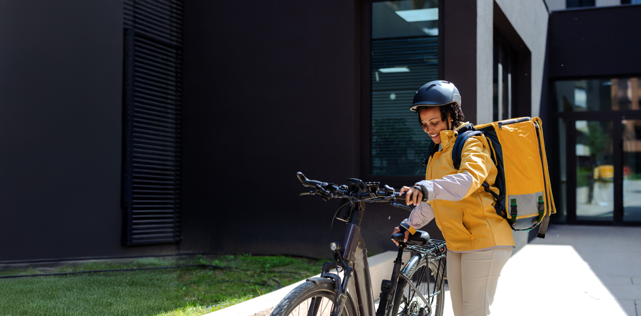 Person walking e-bike