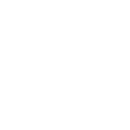 A simple, minimalist white battery icon on a light gray background, with a partially filled interior and a small circle indicating the charge level.