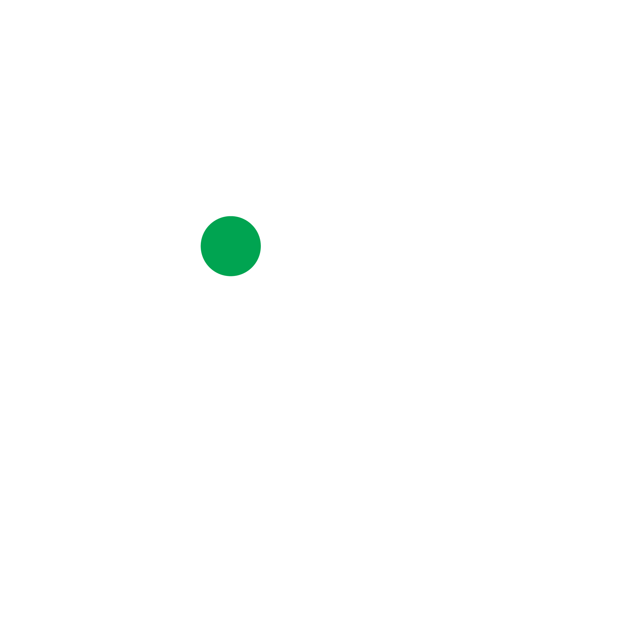 Minimalist illustration of a white smartwatch with a green dot on its screen, set against a light gray background.